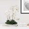 19" White Phalaenopsis Orchid - Faux Arrangement, White Ceramic Boat Vase, Elegant Decor for Home, Office & Events - Perfect Year-Round Accent, Floral Home by Artificial Flowers